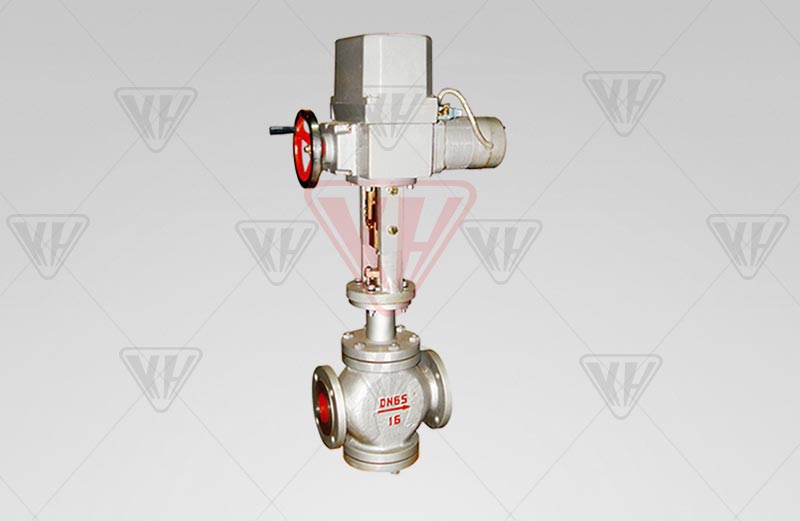 Electric straight single-seat control valve