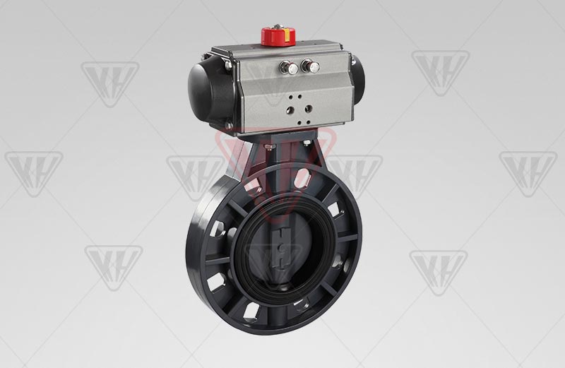 Pneumatic UPVC butterfly valve